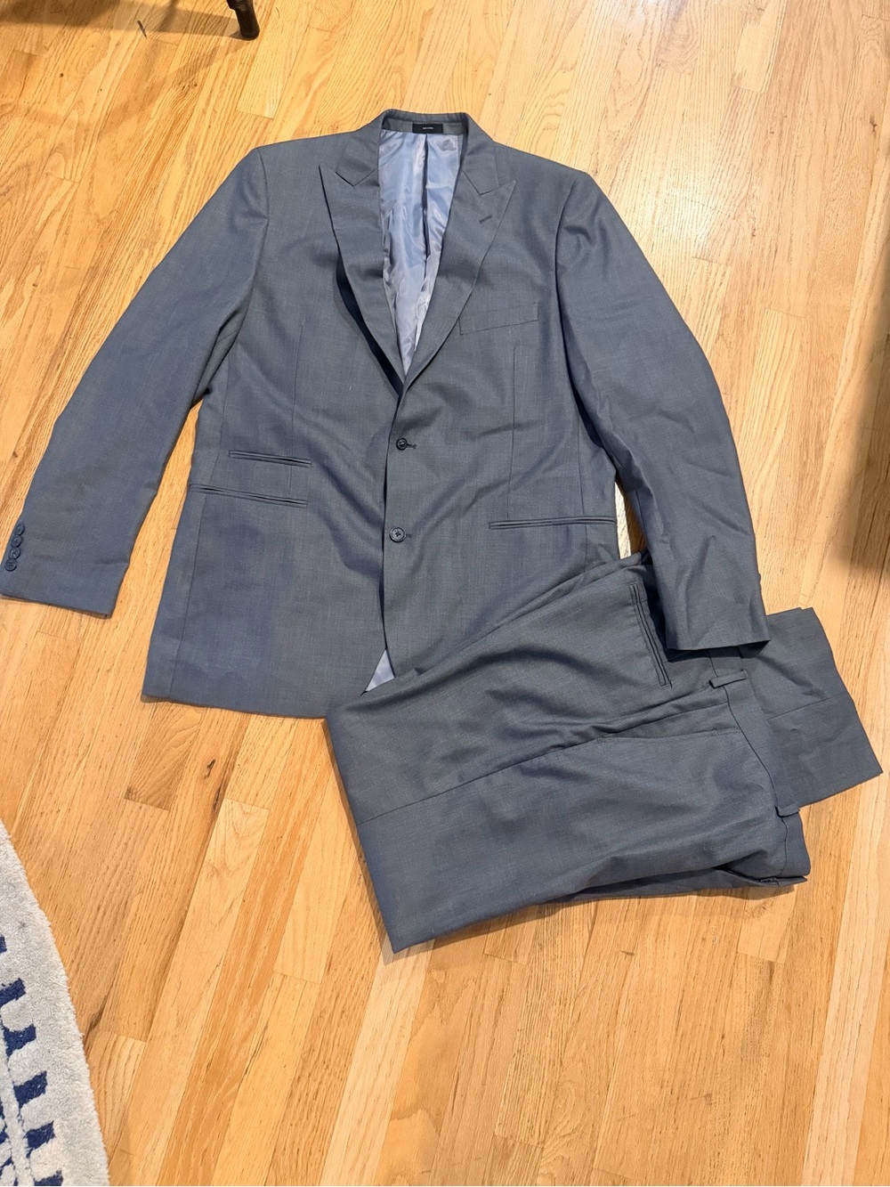 2 Piece Men's "jf j.ferrar" Size 44L Slate Gray Two-Piece Suit GUC